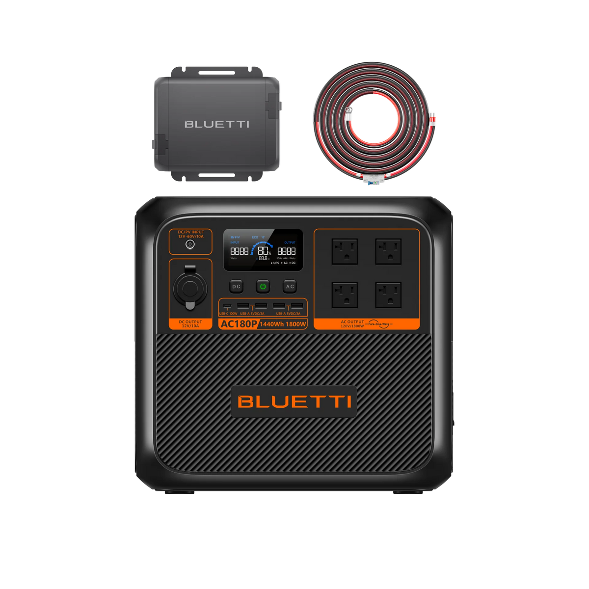 BLUETTI AC180P Estación de energía portátil | 1,800 W 1,440 Wh