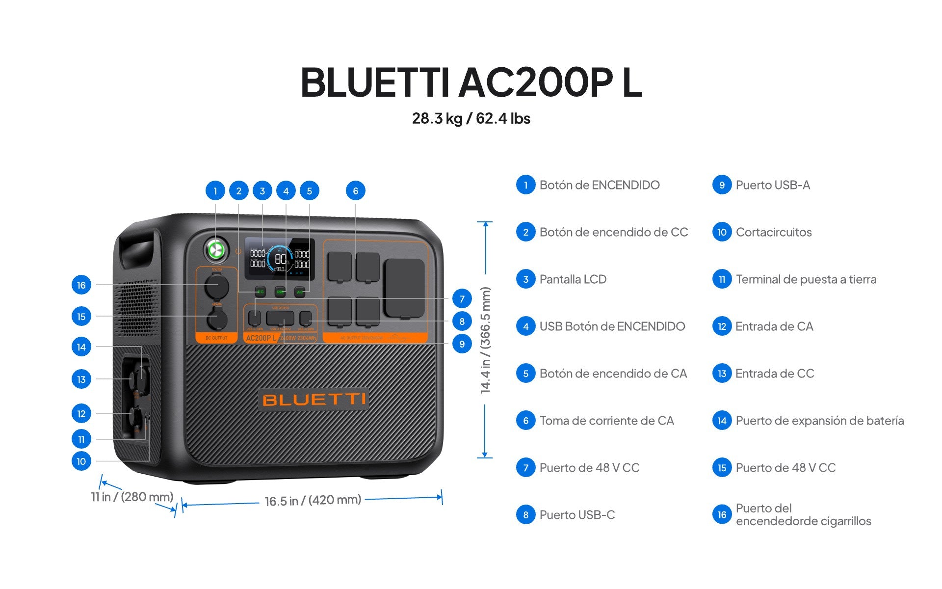 BLUETTI AC200PL Estaci n De Energ a Port til 2 400W 2 304Wh BLUETTI bluetti-ac200pl-estaci-n-de-energ-a-port-til-2-400w-2-304wh-bluetti